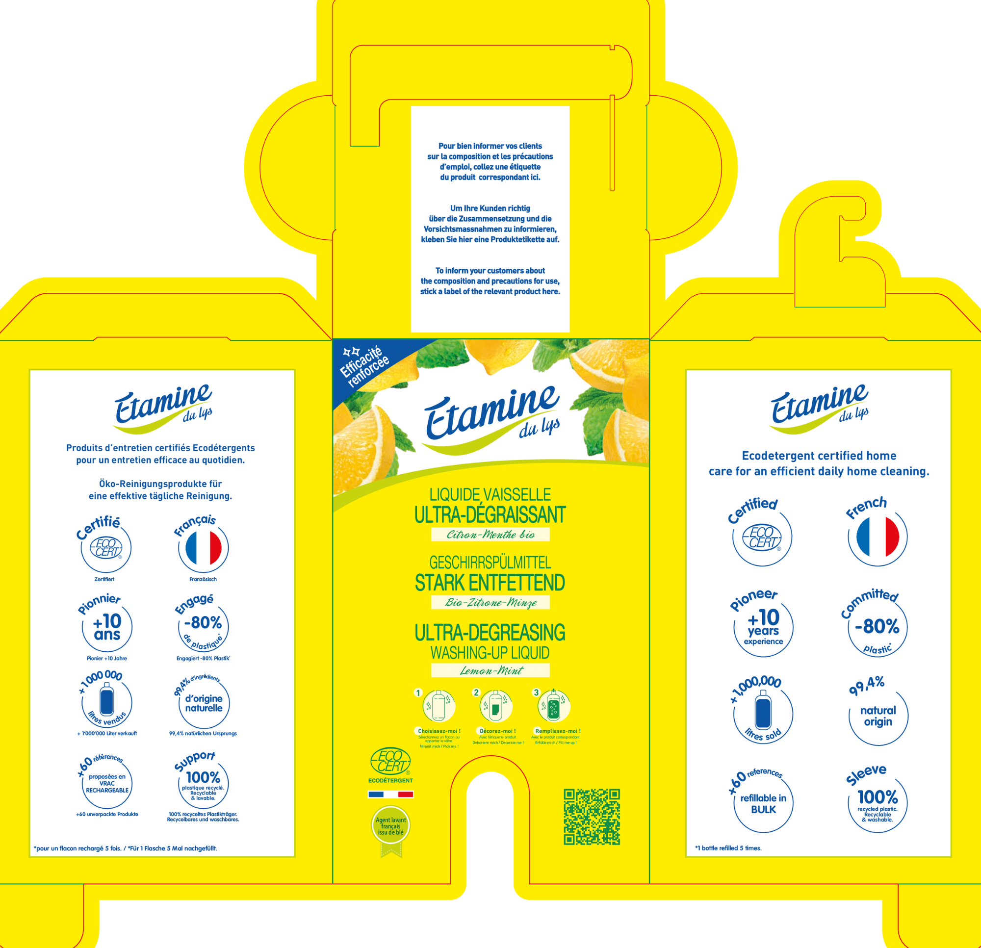 Casquette pour le liquide vaisselle ultra dégraissant citron-menthe 10 kg