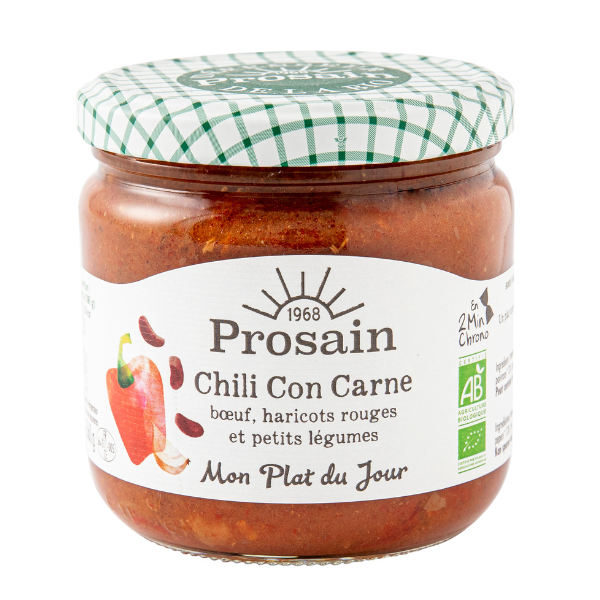 Chili con carne au boeuf et aux haricots rouges bio - 360 g