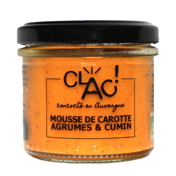 Mousse de carotte agrumes cumin bio - 100 g