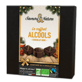 Coffret assortiment de 16 chocolats noirs bio aux alcools - 125 g