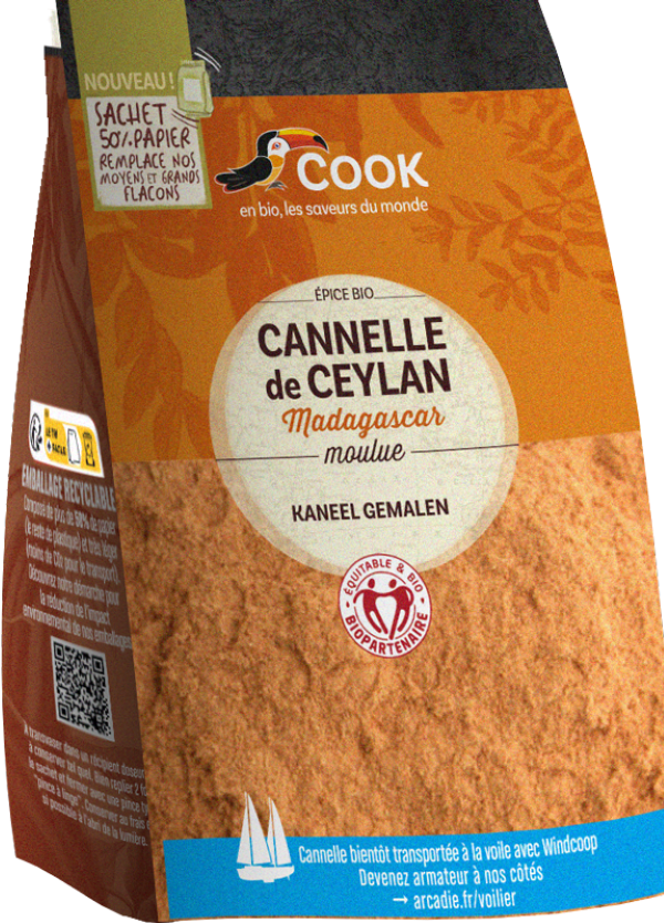 Cannelle en poudre biopartenaire (sachet économique) (origine Madagascar) - 100g