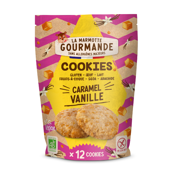 Cookies caramel vanille sans allergène - 150 g