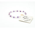 Bracelet attrape rève améthyste, cristal et quartz