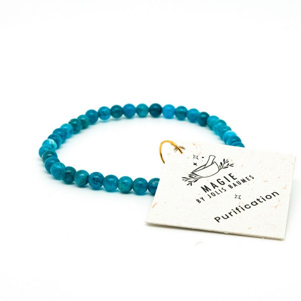 Bracelet purification apatite bleue