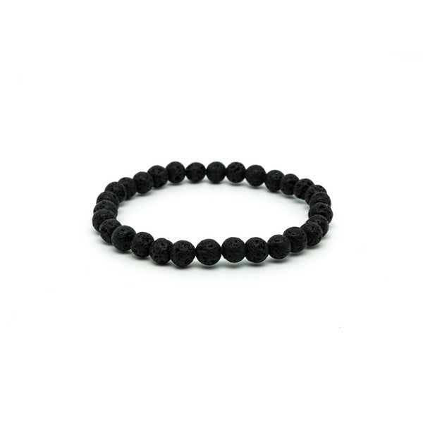 Bracelet equilibre masculin pierre de lave