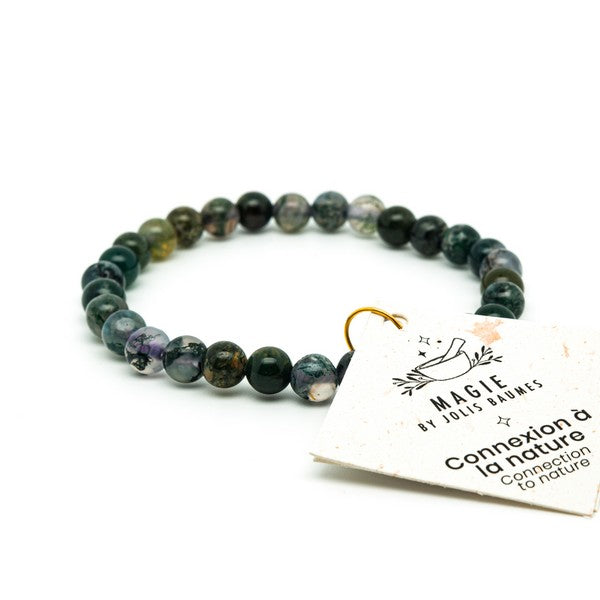 Bracelet connexion √† la nature agathe mousse