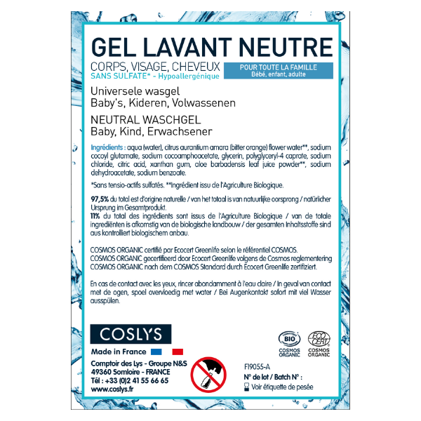 Etiquettes pour le gel lavant neutre (rouleau) - x 50
