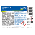 Etiquettes pour les tablettes wc (rouleau) - x 50