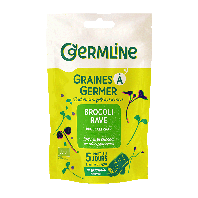 Graines à germer brocoli rave bio (origine Italie) - 150 g