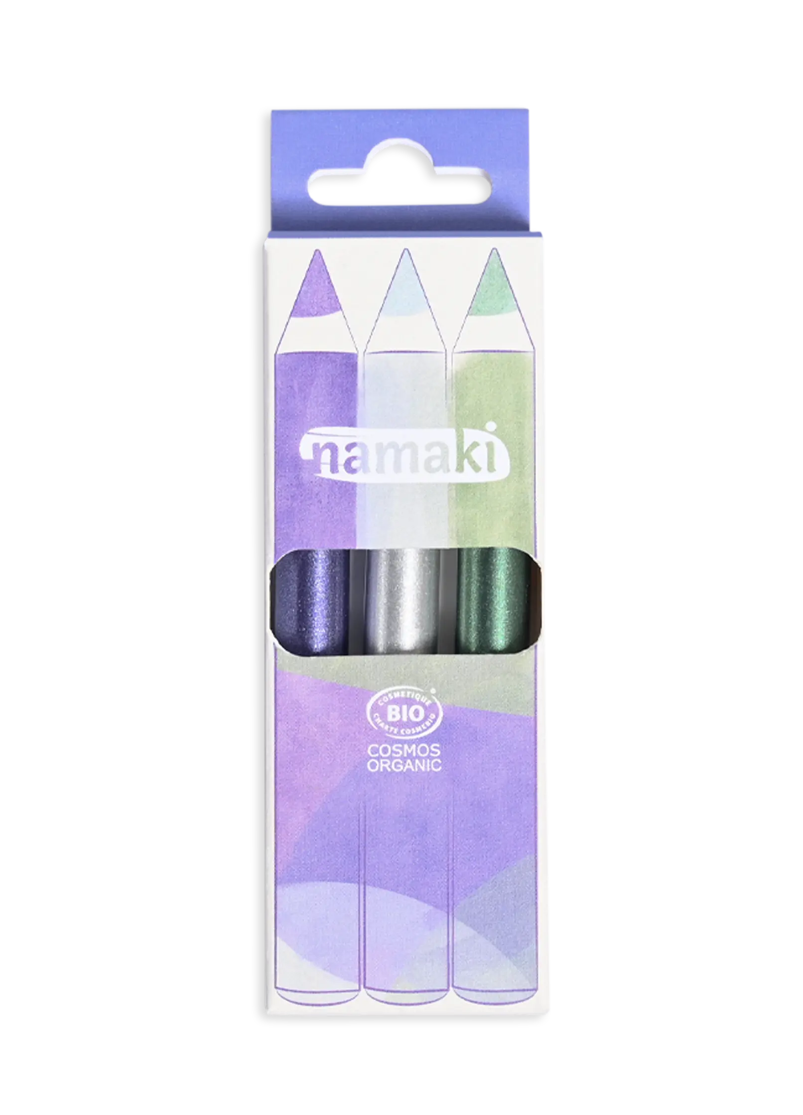 Kit 3 crayons de maquillage pailletés (clair de lune)