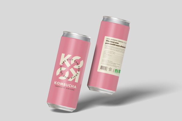 Kombucha bio framboise (origine France) - canette 25cL x 12
