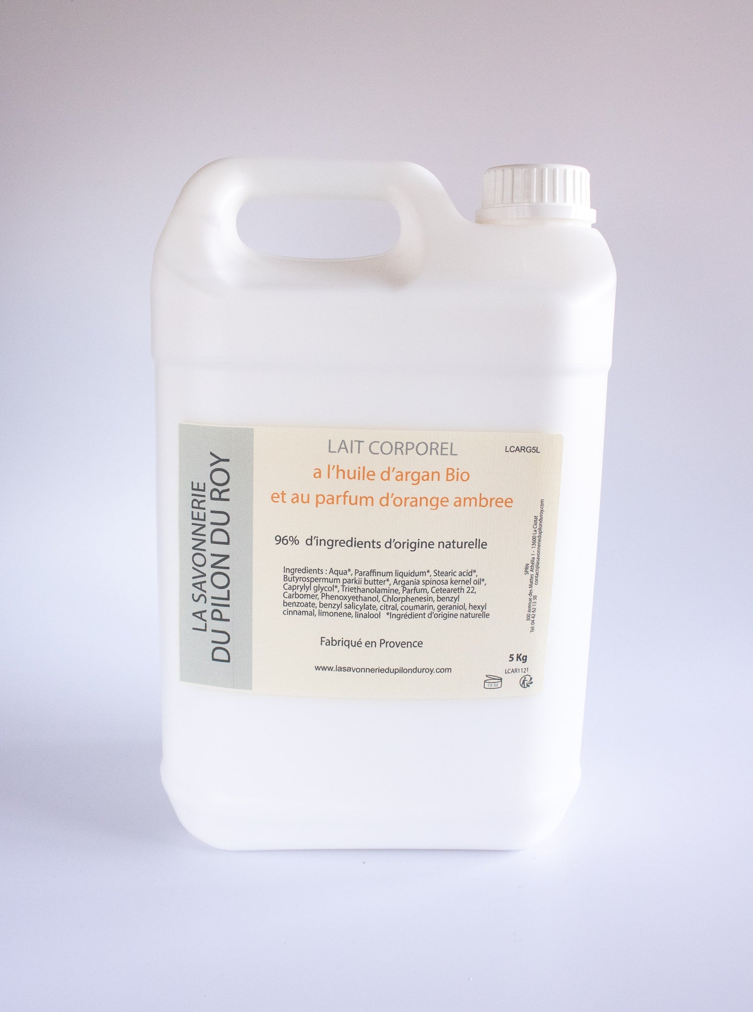 Lait corps à l'huile d'argan Vrac - 5 kg