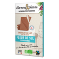 Tablette de chocolat au lait bio 40% à la fleur de sel de noirmoutier - 80 g