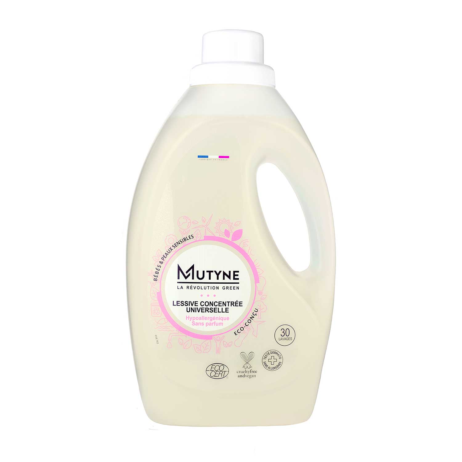 Lessive ecocert hypoallerg√©nique sans parfum - 1,5 L