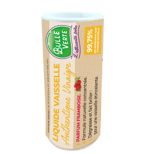 Contre étiquette liquide vaisselle authentique vinaigre framboise - x 50