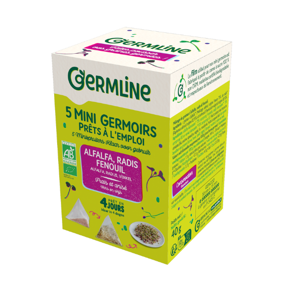 Mini germoirs alfalfa radis fenouil bio - 40 g