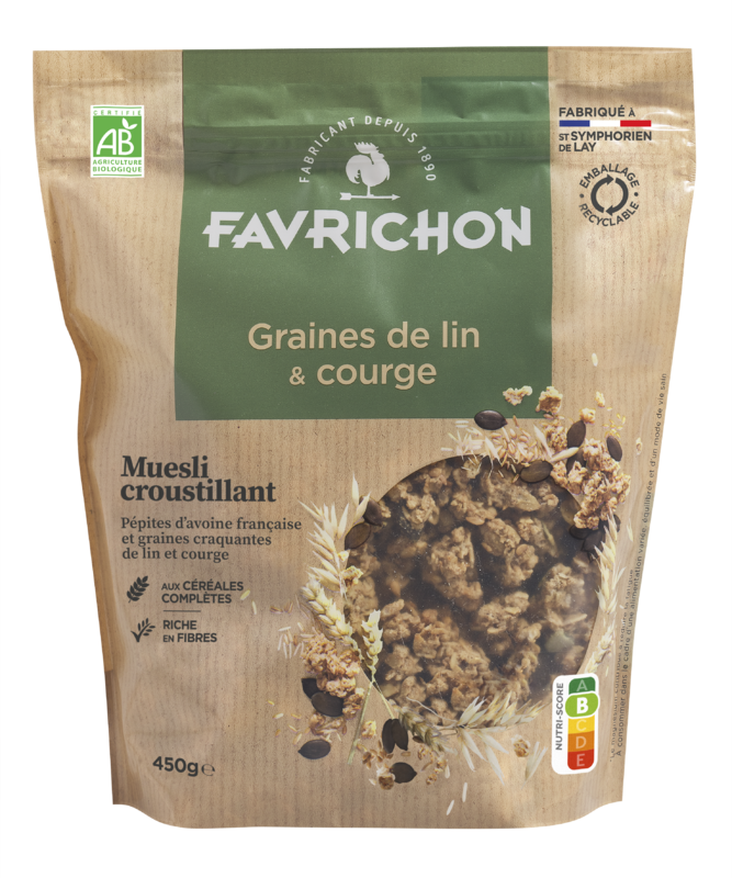 Muesli croustillant graines de lin & courges - 450 g
