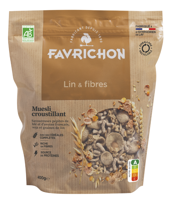 Muesli croustillant lin & fibres - 400 g