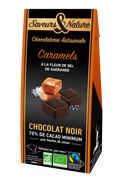 Ballotin de caramels à la fleur de sel enrobés de chocolat noir bio - 150 g