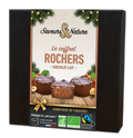 Coffret 9 mini rochers pralinés noisette enrobés de chocolat au lait bio - 135 g