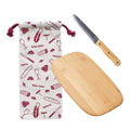 Set ap√©ro (planche √† d√©couper, couteau √† saucisson, sac √† saucisson)