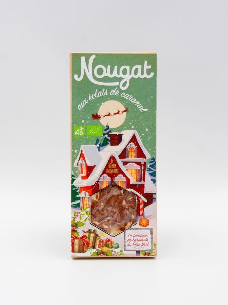 Nougat de Noël aux éclats de caramel bio - 80 g