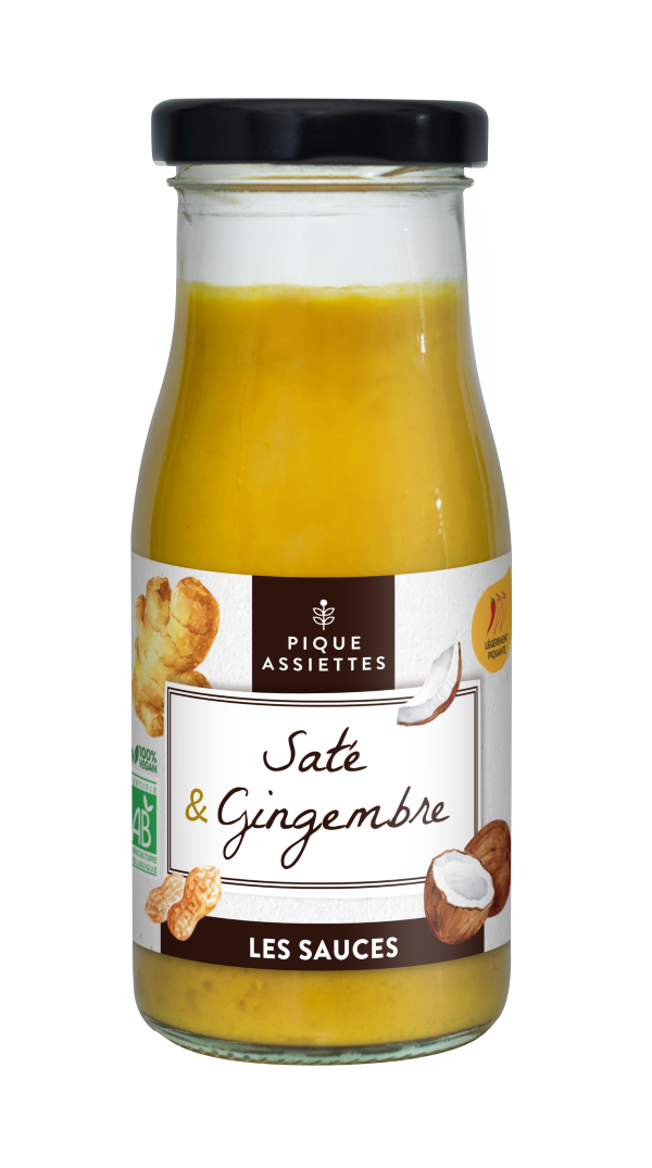 Sauce saté gingembre bio - 130 ml