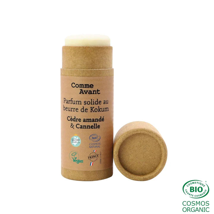 Parfum solide au beurre de kokum - cédre amandé & cannelle - 20 g