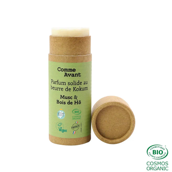 Parfum solide au beurre de kokum - musc & bois de hô - 20 g