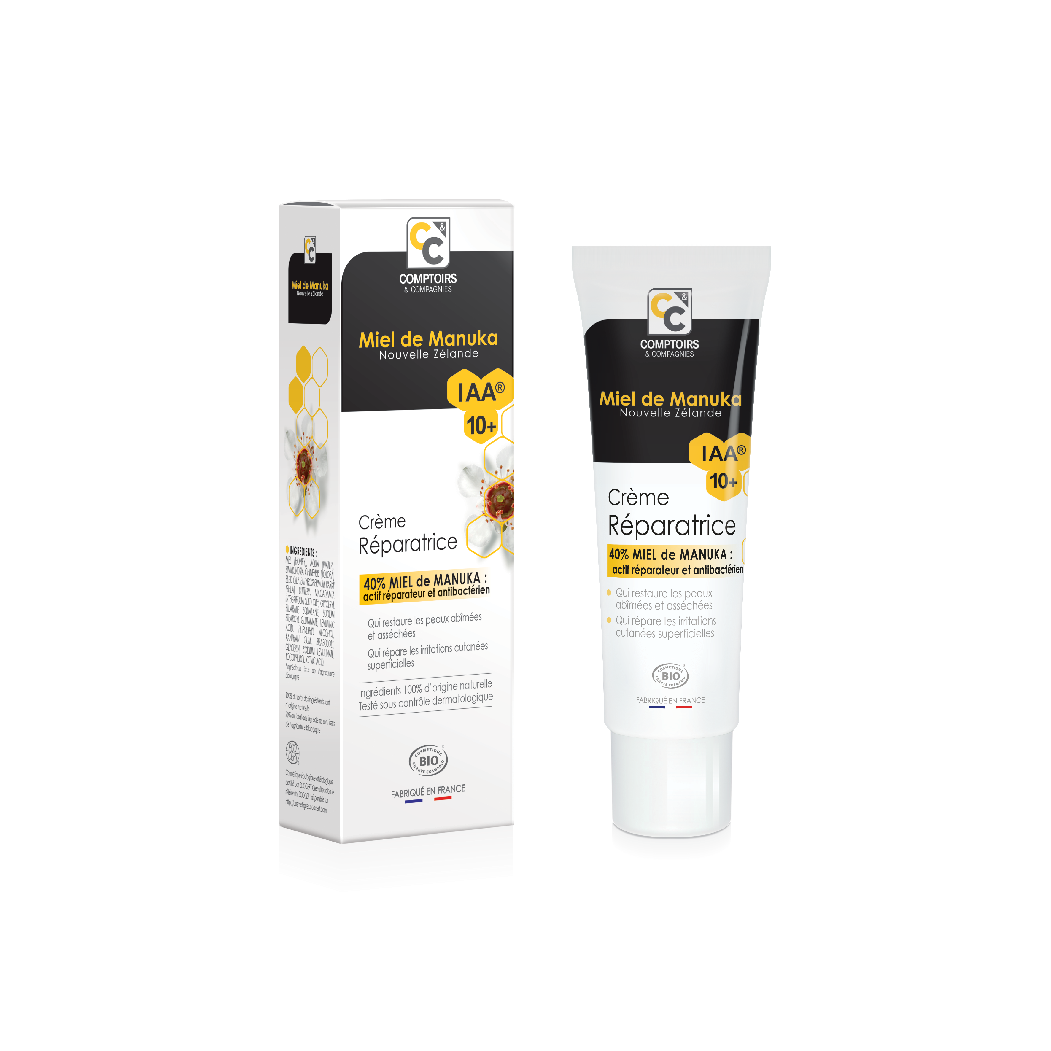 Crème réparatrice 40 % miel de manuka aa10+ - 40 ml