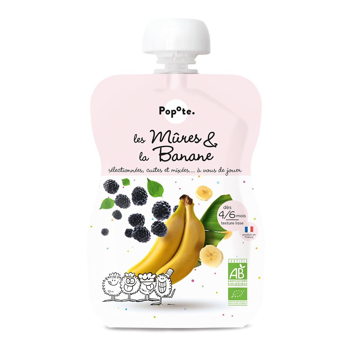 Gourde mûres banane - 120 g