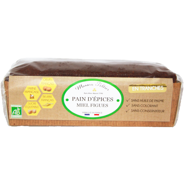 Pain d'épices tranché aux figues bio (origine France) - 250 g