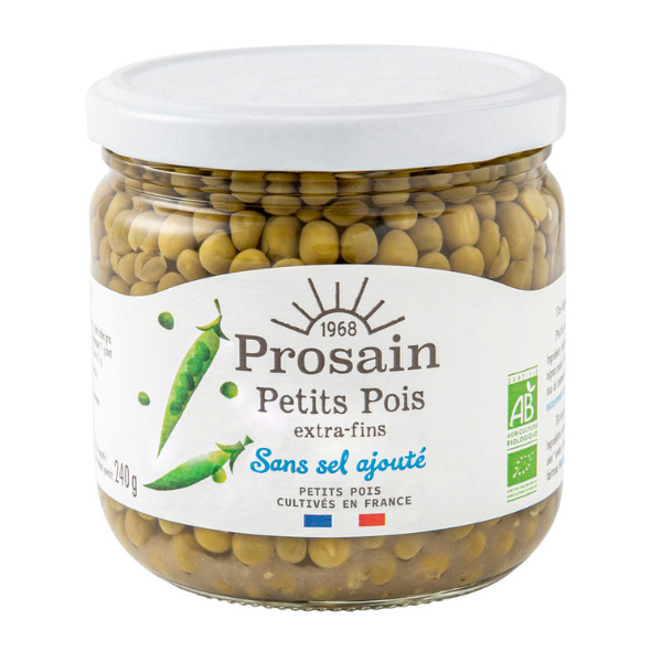 Petits pois extra-fins bio et sans sel ajouté - 345 g