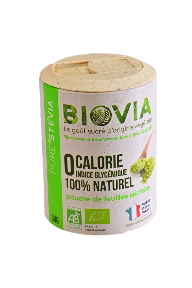 Poudre 100% stévia bio (sucrant sans calories)