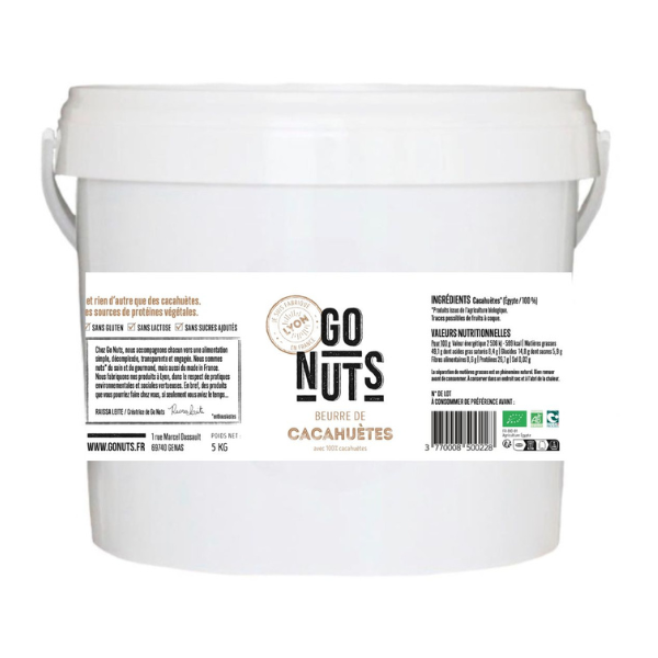 Beurre de cacahuètes bio Vrac (origine Egypte) - 5 kg