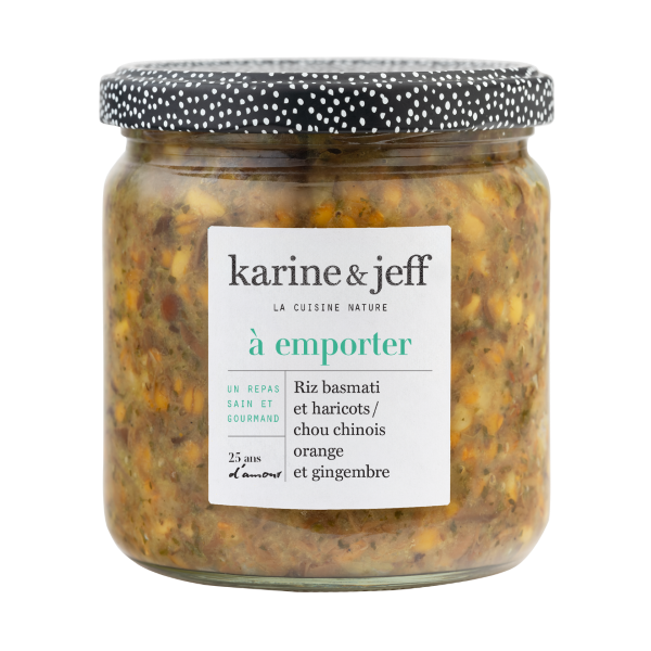 riz basmati et haricots, chou chinois, orange et gingembre bio - 360 g