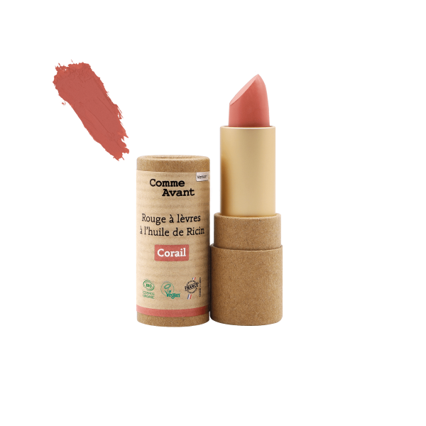 Rouge à lèvres à l'huile de ricin (corail)