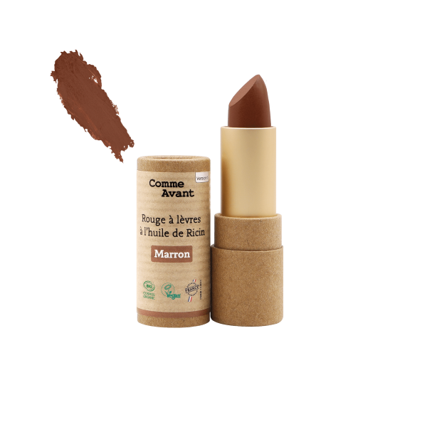 Rouge à lèvres à l'huile de ricin (marron)