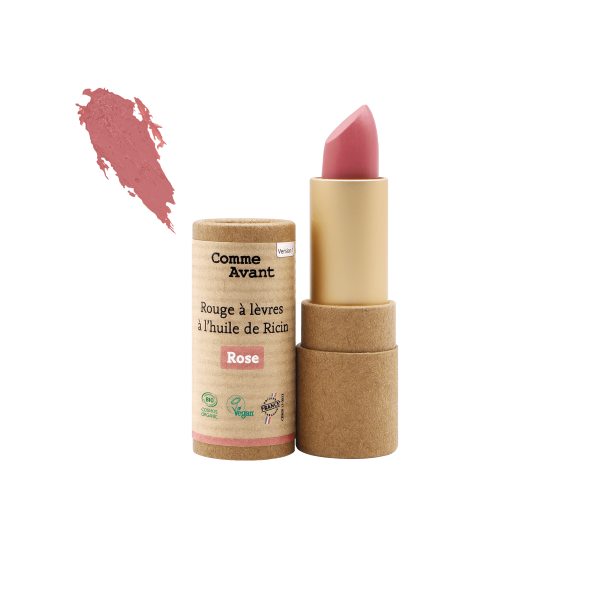 Rouge à lèvres à l'huile de ricin (rose)