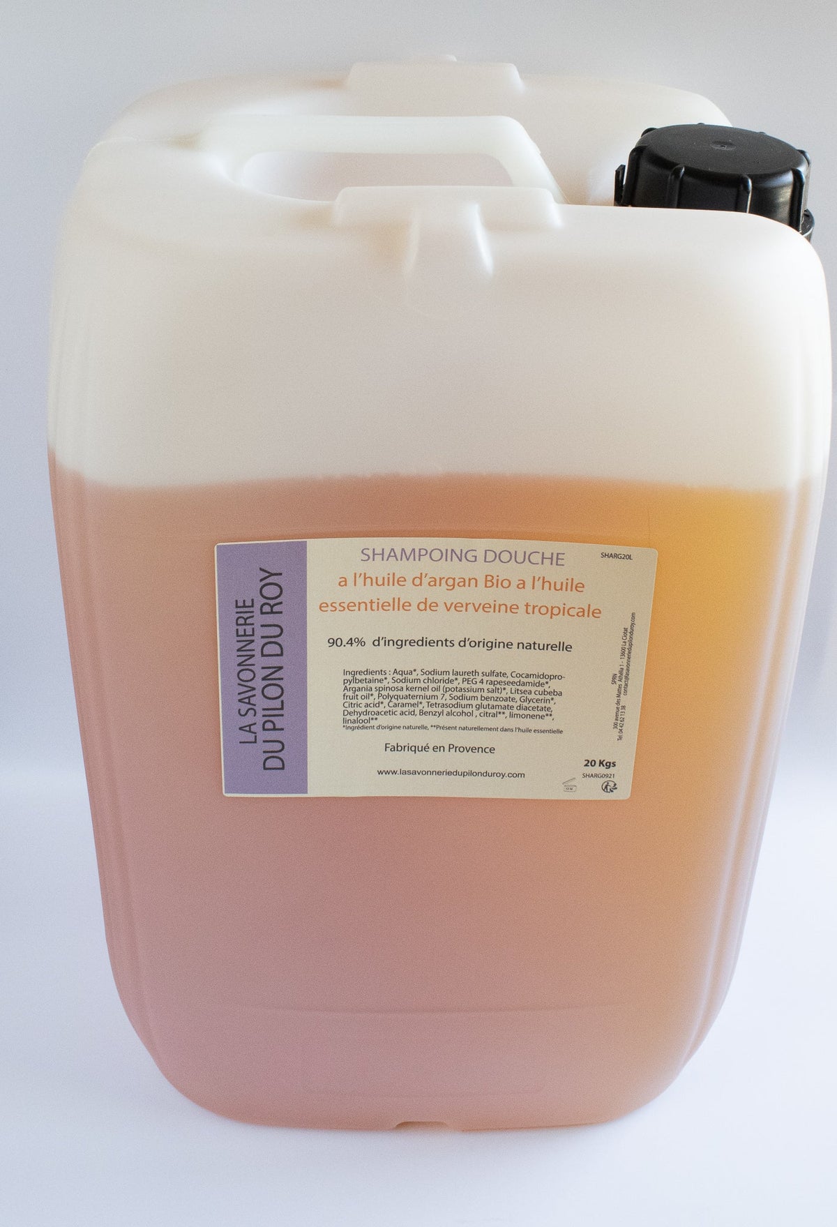 Shampoing douche à l'huile d'argan (avec sulfate) Vrac - 20 kg