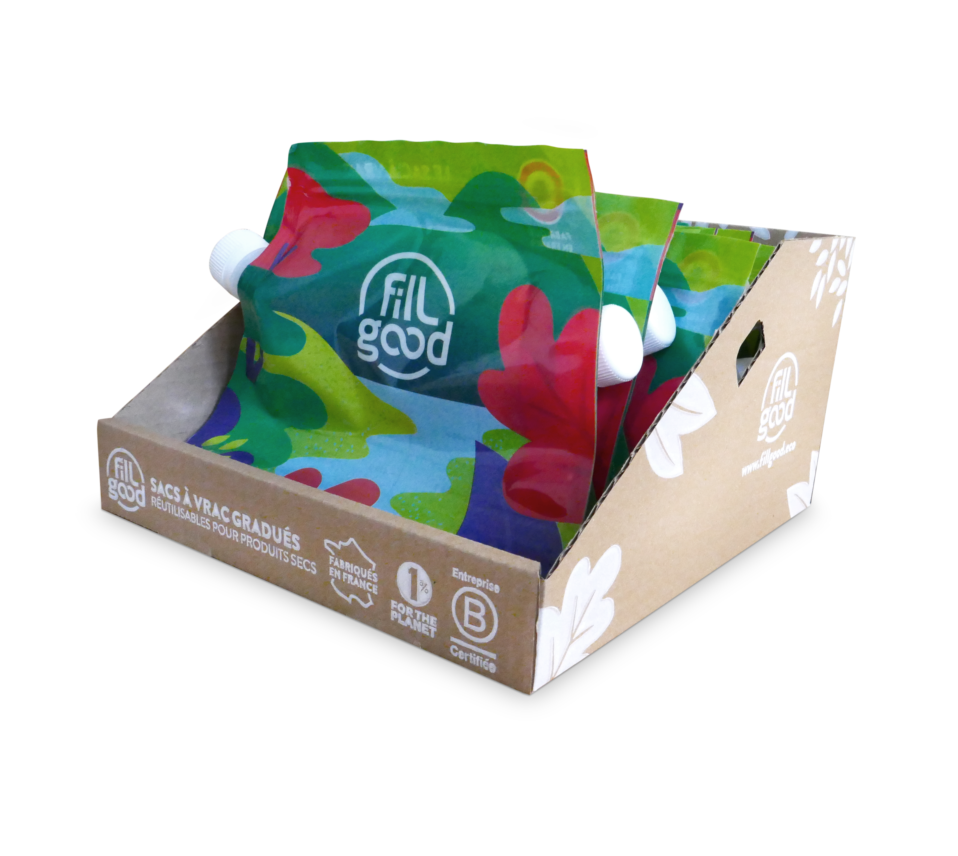 Sacs √† vrac r√©utilisables doseur gros bouchon (pr√™t √† vendre) - 1,2L x 20