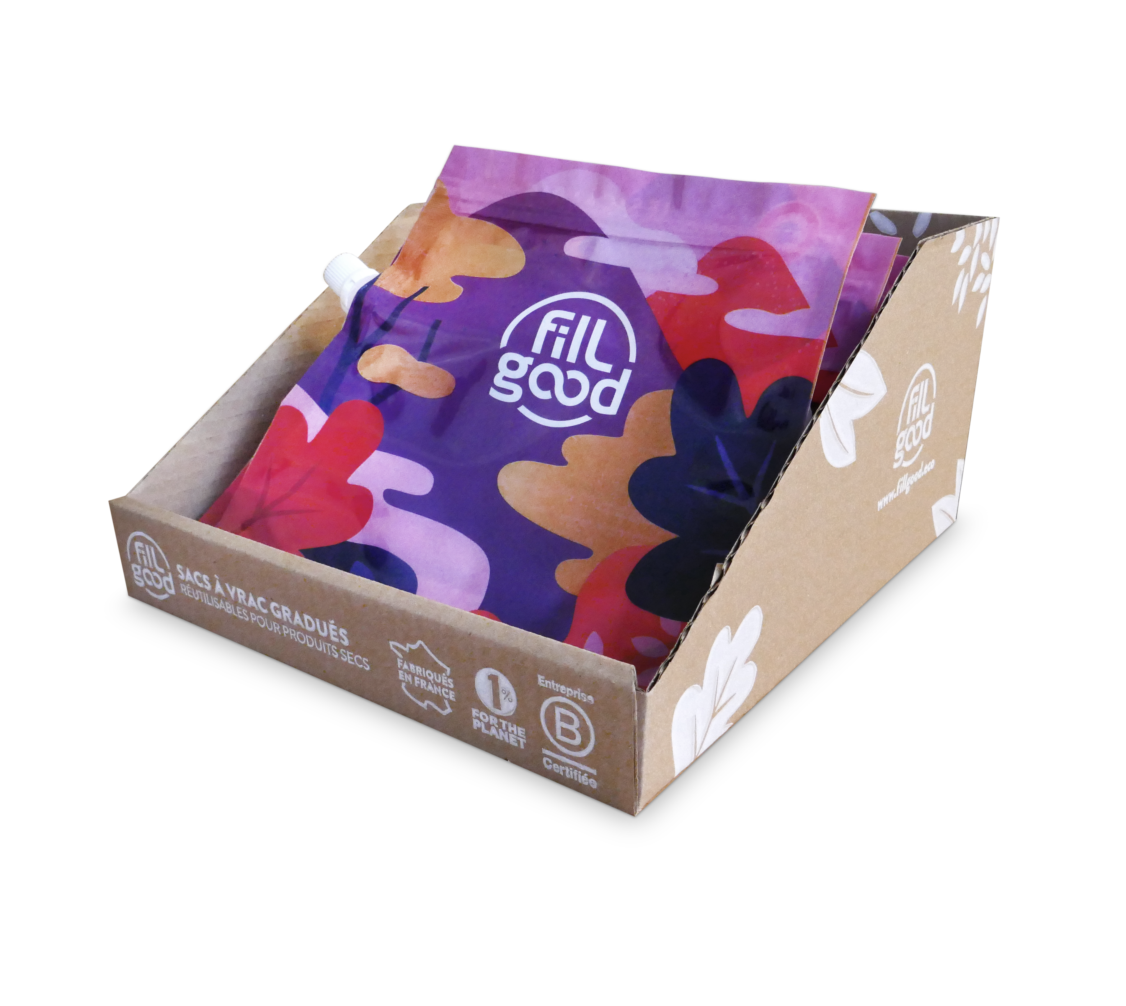Sacs √† vrac r√©utilisables doseur petit bouchon (pr√™t √† vendre) - 1,2L x 20