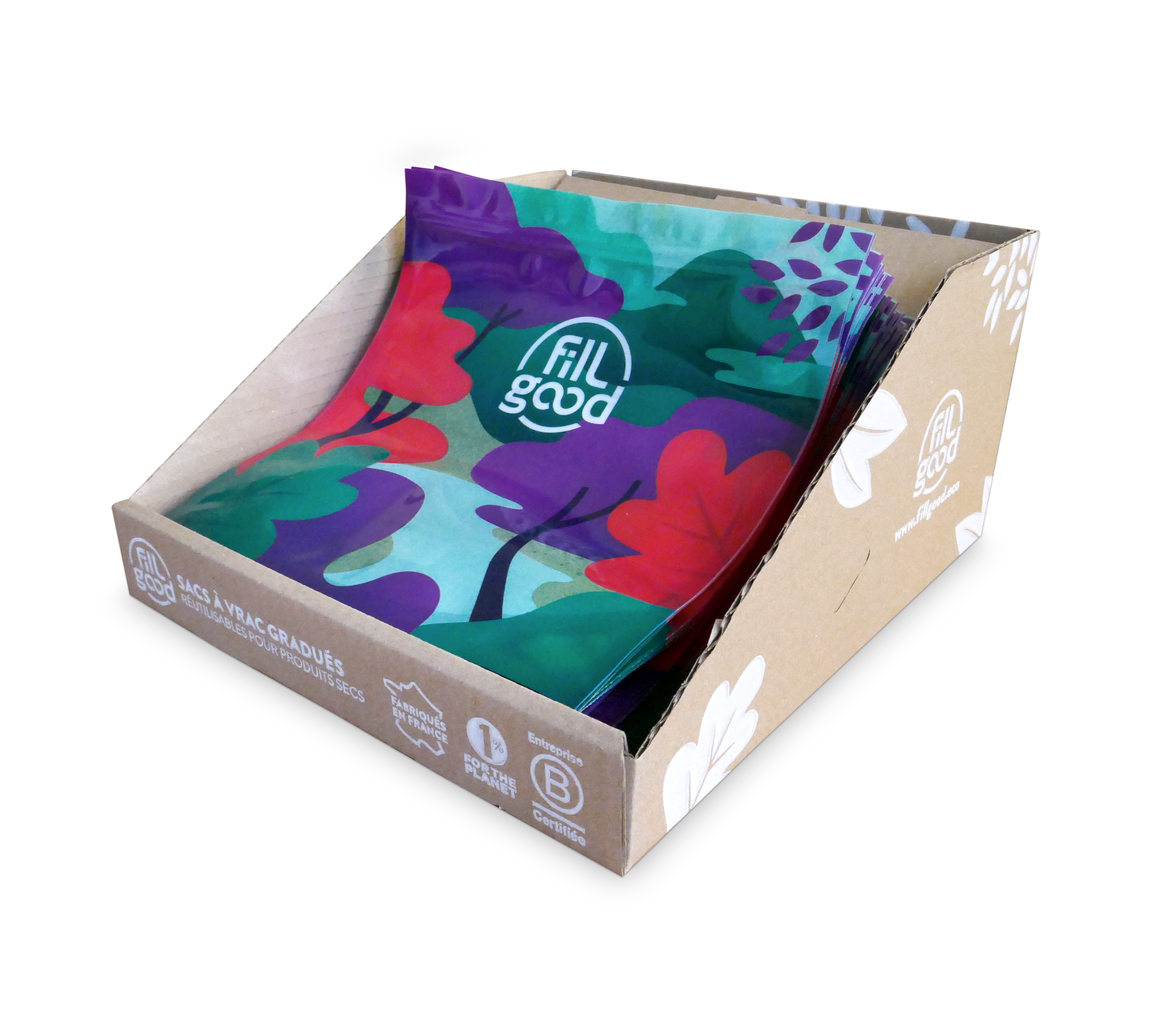 Sacs √† vrac r√©utilisables large ouverture zipp√©e (pr√™t √† vendre) - 1,5L x 20
