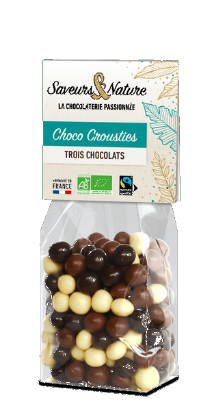 Sachet de billes croustillantes aux 3 chocolats - 150 g
