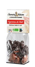 Sachet de figurines de noël de chocolat noir et lait - 150.0