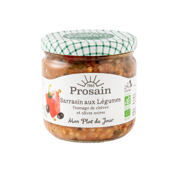Sarrasin aux légumes au fromage de chèvre et olives noires bio - 350 g