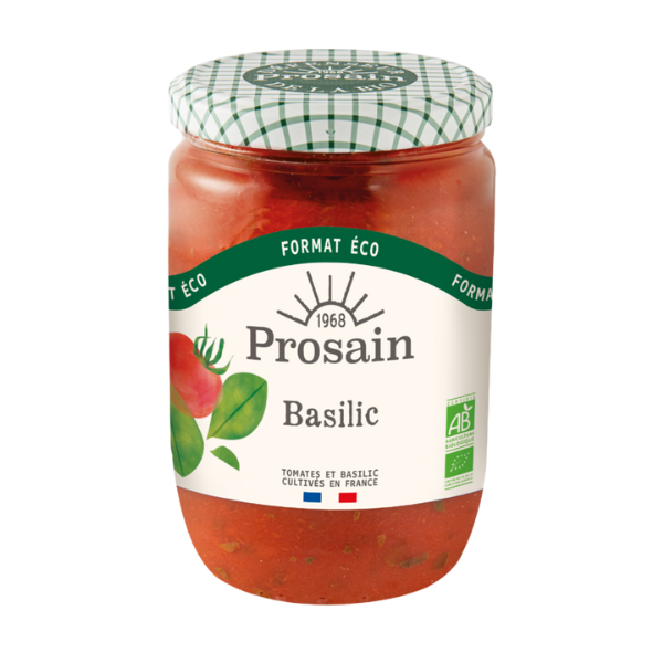 Sauce tomate au basilic bio (format familial) - 610 g
