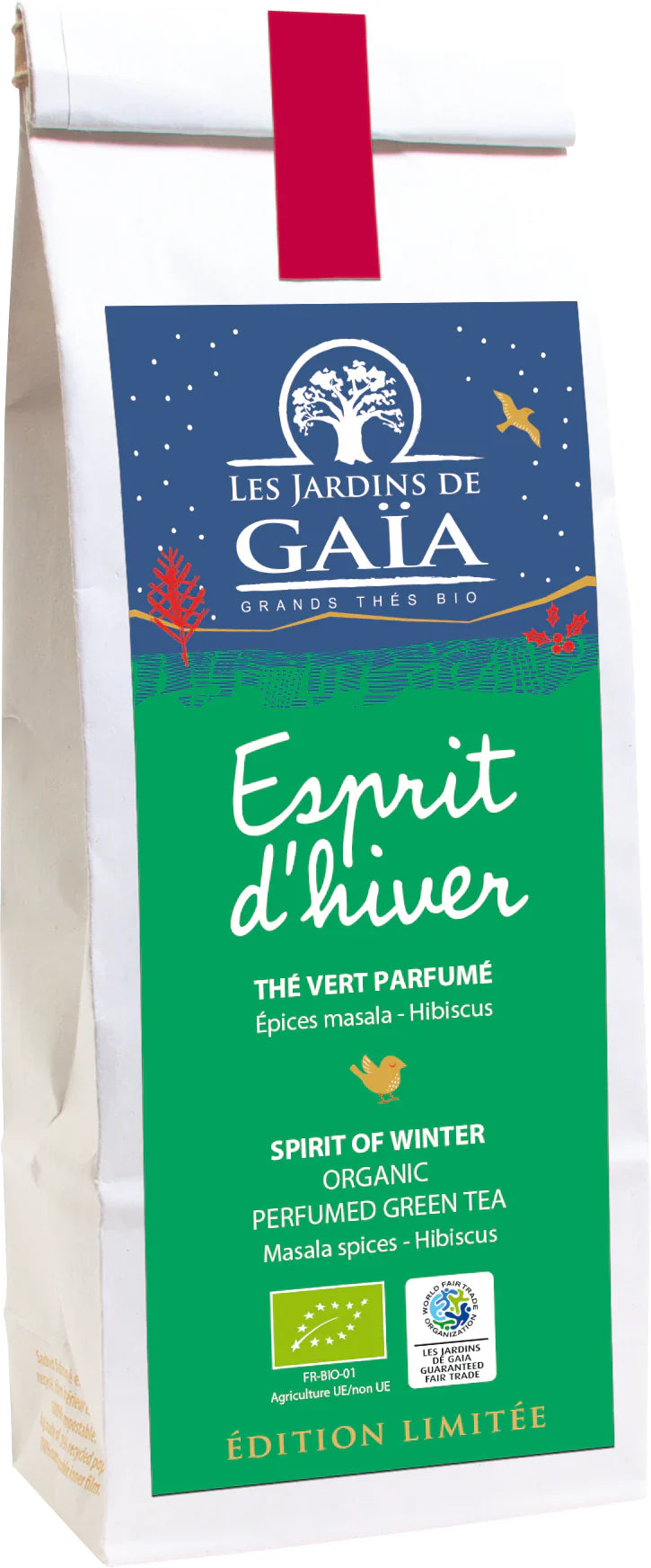 Thé vert esprit d'hiver bio - 100 g