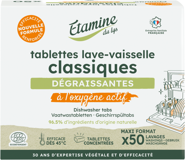Tablettes lave vaisselle classiques - 50 u.