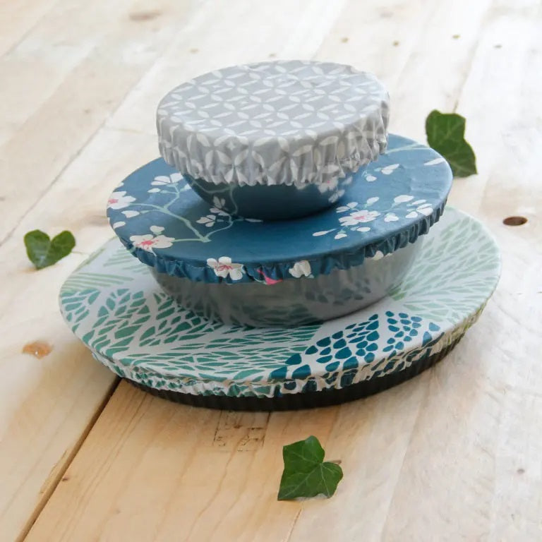 Charlottes alimentaires rondes (coton enduit) - trio S/M/L